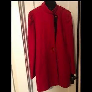 Amazing Like New Vintage Red Wool Coat.